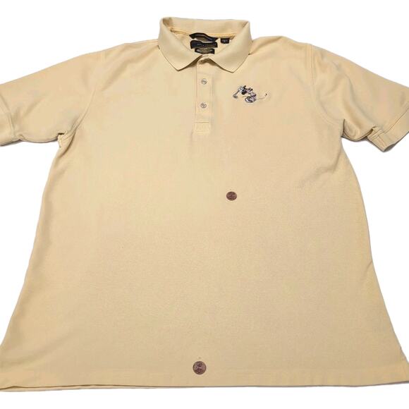 Disney X Greg Norman PLAY Polo Golf Shirt Mickey Mouse Mens Size XL Yellow READ - Picture 5 of 16